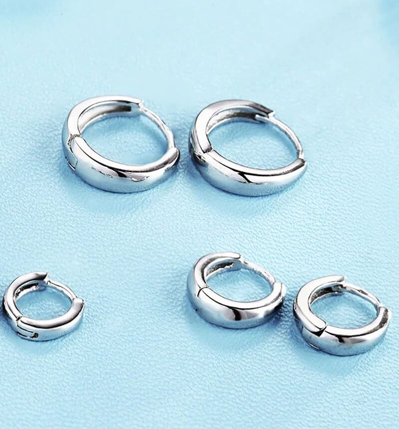 Izpack Tiny Small Sleeper Hoop Earrings for Women Cartilage 925 Sterling Silver Tragus Cuff Hinged Huggie Mini Hoops 10mm 13mm 15mm Fashion Jewelry Gifts Hypoallergenic for Birthday (10mm,Silver) - Image 5